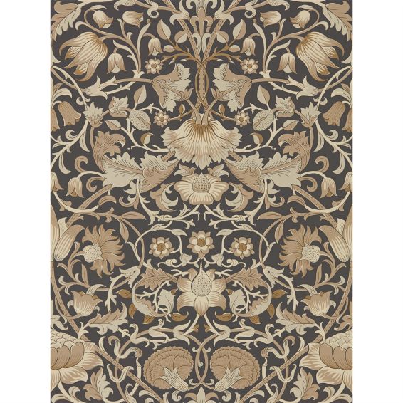 Pure Lodden Wallpaper 216027 by Morris & Co in Charcoal Gold