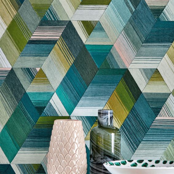 Arccos Wallpaper 111970 by Harlequin in Emerald Blush