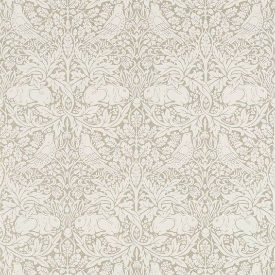 Pure Brer Rabbit Wallpaper 216532 by Morris & Co in Gilver