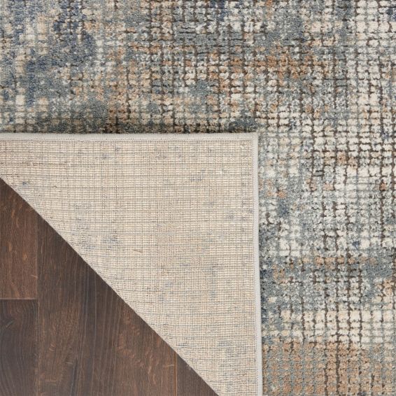Quarry Modern Print Rugs QUA02 in Blue Beige by Nourison