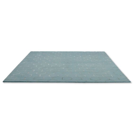 Gio Geometric Wool Rugs 39108 by Wedgwood in Mineral Blue