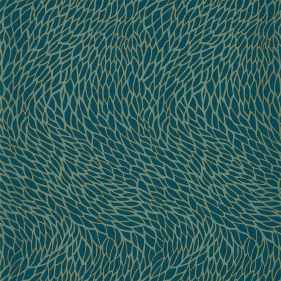 Corallino Wallpaper W0166/03 by Clarke & Clarke in Teal Blue