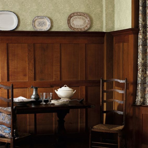 Marigold Wallpaper 210369 by Morris & Co in Artichoke Green