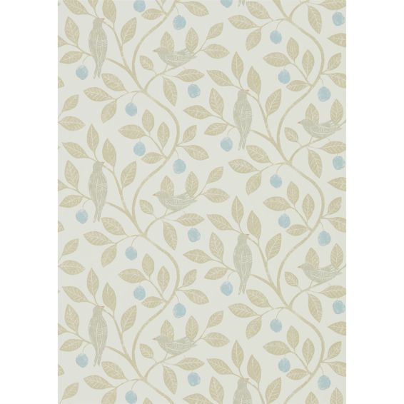 Damson Tree Wallpaper 216364 by Sanderson in Denim Barley