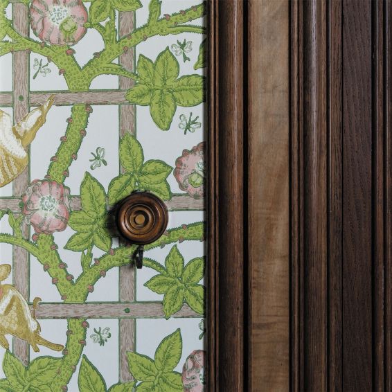 Trellis Wallpaper 217104 by Morris & Co in Summer Yellow