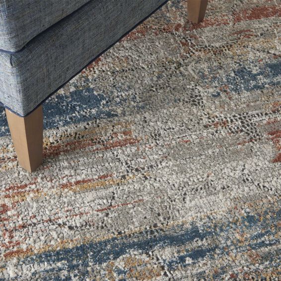 Rustic Textures RUS11 Abstract Rugs in Multicolour