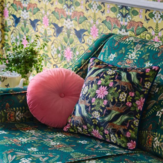 Wonderlust Tea Story Wallpaper W0136 01 by Wedgwood in Citron