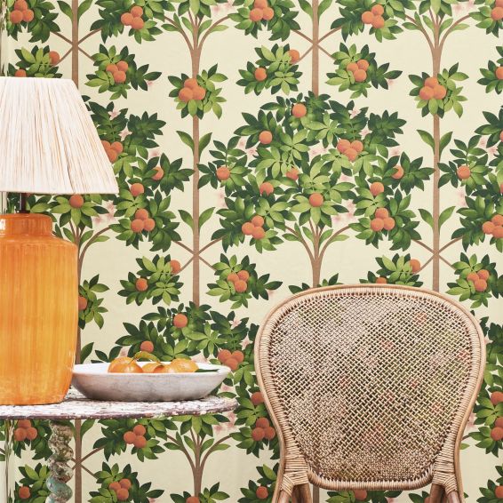 Orange Blossom Wallpaper 1001 by Cole & Son in Orange