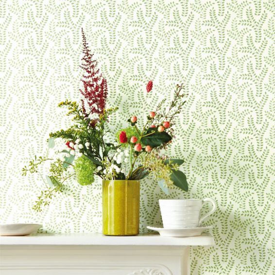 Yarton Wallpaper 216887 by Sanderson in Moss Green
