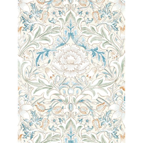 Severn Wallpaper 217074 by Morris & Co in Bayleaf Annatto Orange