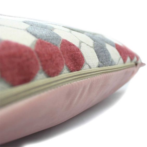 Hive Geometric Cushion in Blush Pink and Sage Green