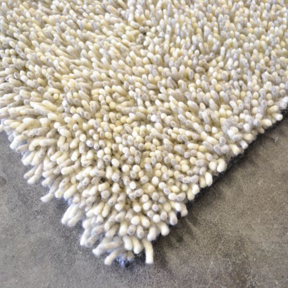 Gravel Mix Shaggy Rugs by Brink & Campman 68209 White Grey