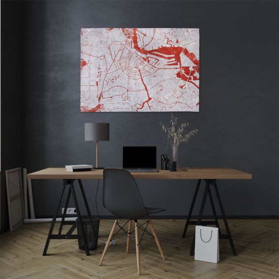 Louis De Poortere Designer Amsterdam Rugs in 9323 Orange Cut