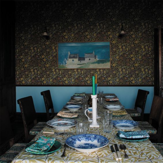 Fruit Wallpaper 217103 by Morris & Co in Chocolate Brown