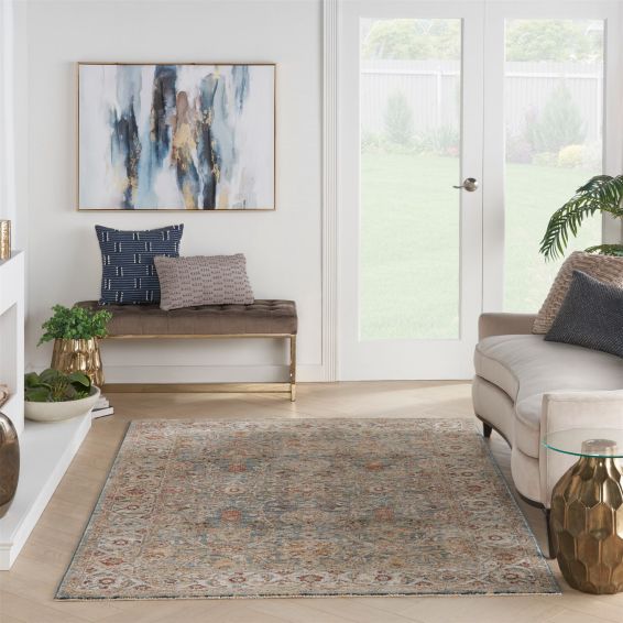 Sahar SHR03 Traditional Persian Rugs by Nourison in Blue