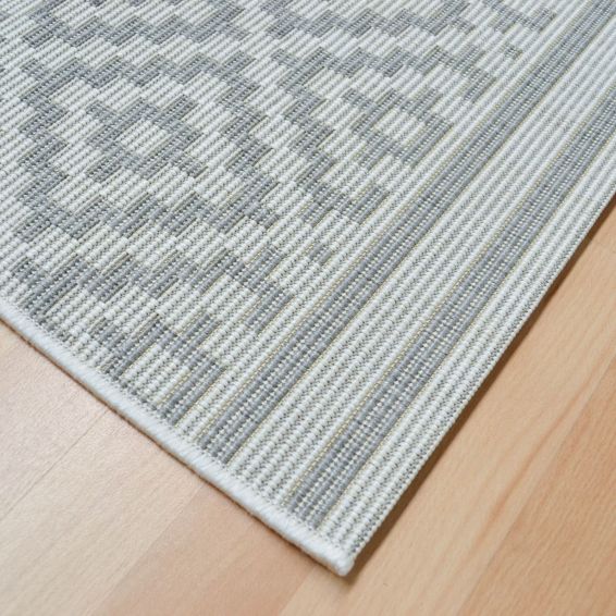 Patio Diamond PAT11 Geometric Outdoor Rugs in Grey