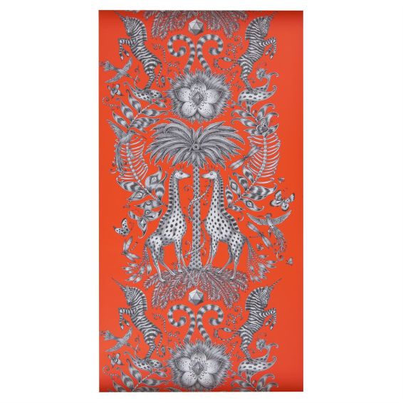 Kruger Wallpaper W0102 02 by Emma J Shipley in Flame Orange