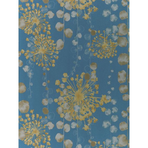 Moku Wallpaper 111651 by Harlequin in Indigo Pebble Beige