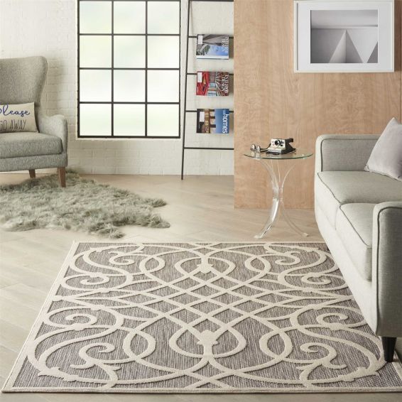 Cozumel CZM04 Indoor Outdoor Modern Rugs in Grey