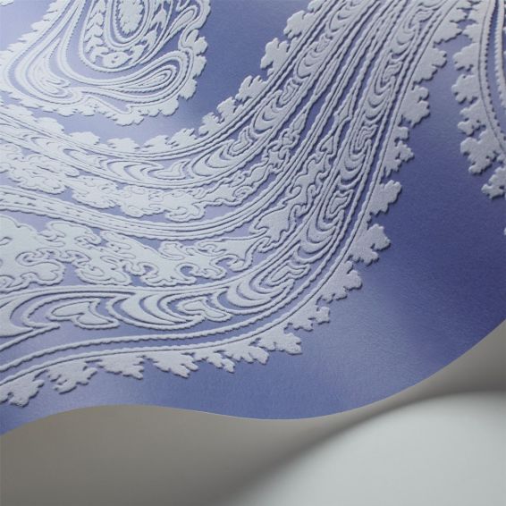 Rajapur Flock Wallpaper 9032 by Cole & Son in Hyacinth White