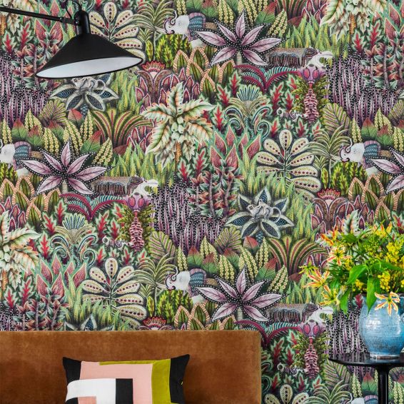 Singita Wallpaper 7034 by Cole & Son in Olive Green Multi