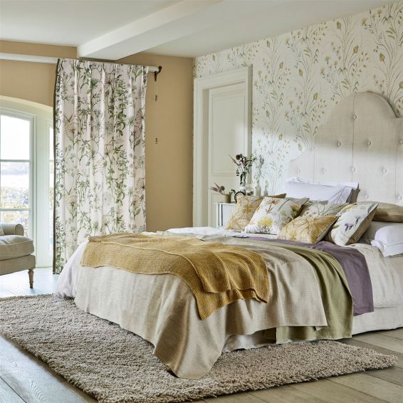 Summer Harvest Wallpaper 216497 by Sanderson in Silver Corn