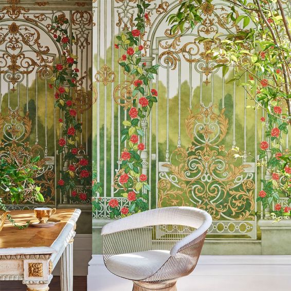 Tijou Gate Wallpaper 8017 by Cole & Son in Multi