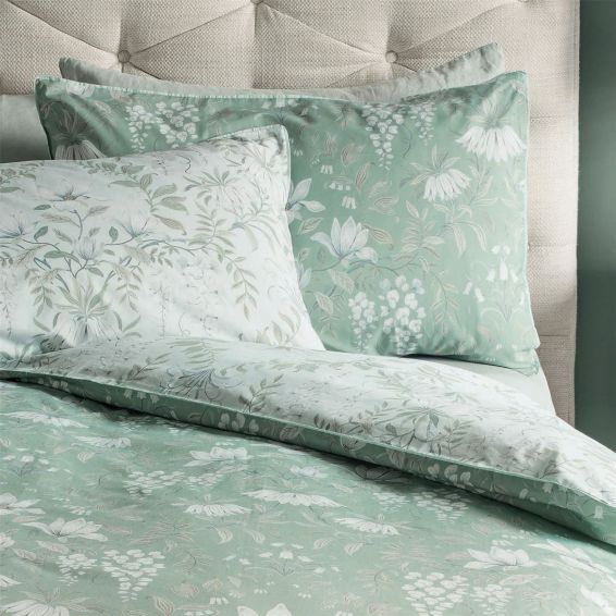 Parterre Cotton Bedding Set by Laura Ashley in Sage Green