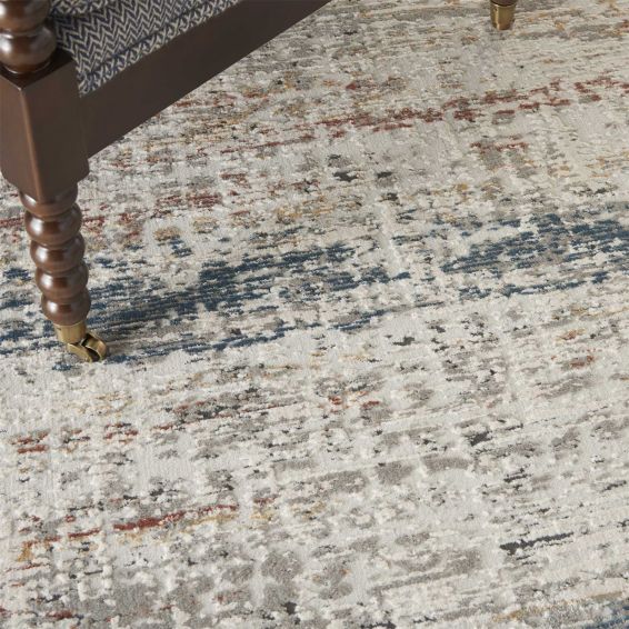 Rustic Textures RUS14 Abstract Rugs in Grey Multicolour