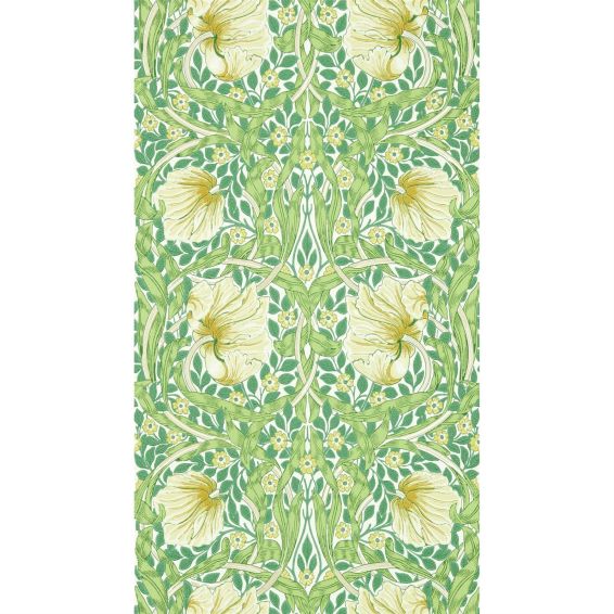 Pimpernel Wallpaper 217063 by Morris & Co in Weld Leaf Green