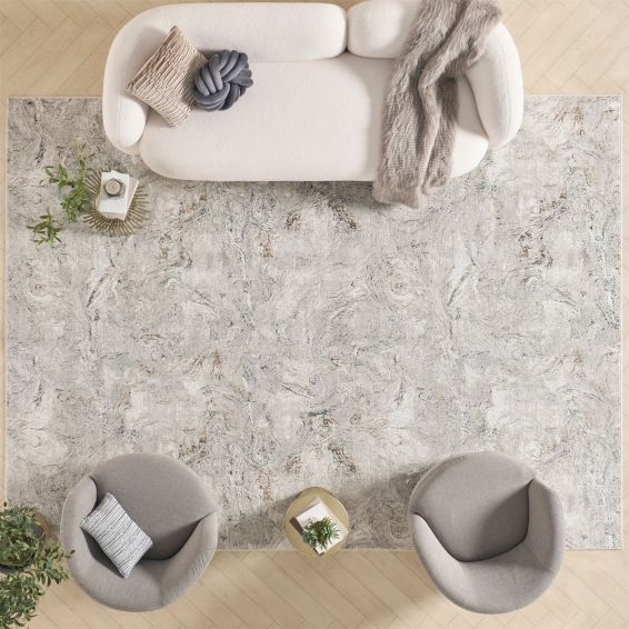 Glitz GLZ20 Abstract Rug by Nourison in Grey Multi