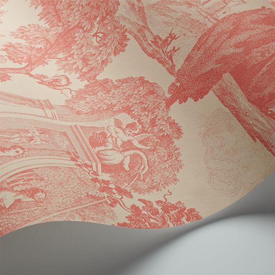 Versailles Wallpaper 99 15060 by Cole & Son in Coral Pink