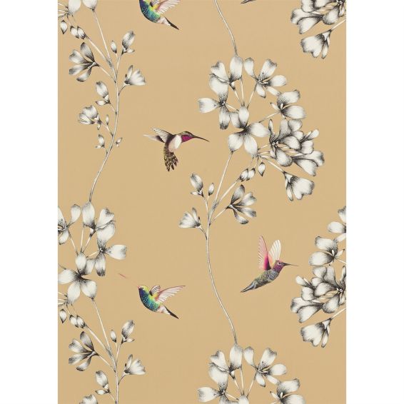 Amazilia Floral 111063 Wallpaper by Harlequin in Bronze Brown