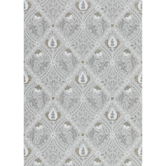 Pure Trellis Wallpaper 216528 by Morris & Co in Lightish Grey