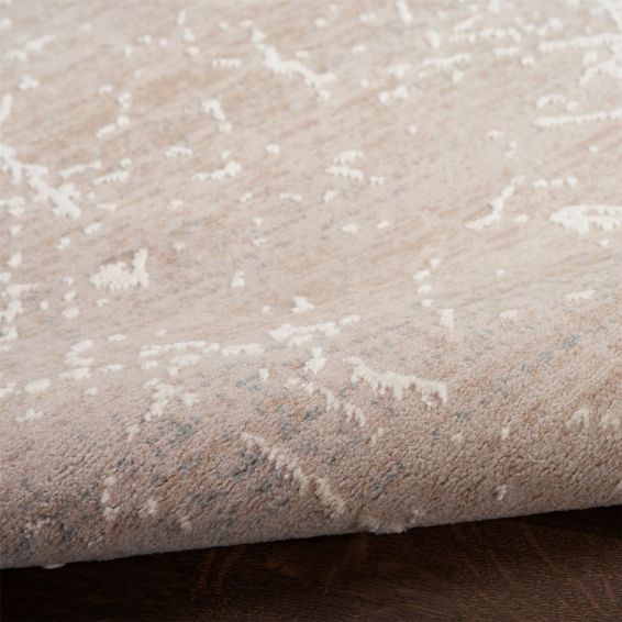 Nourison Exhale Abstract Runner Rugs EXL02 in Moca Ivory