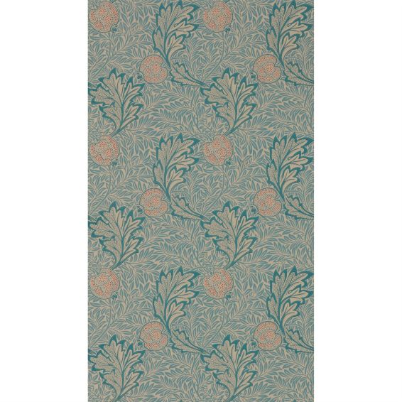 Apple Wallpaper 216690 by Morris & Co in Indigo Antique Red