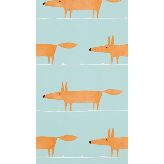 Mr Fox Wallpaper 110849 by Scion in Auburn Orange