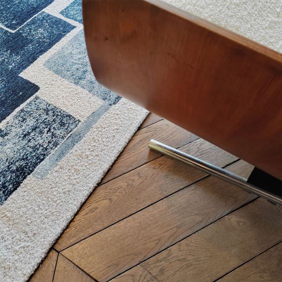Louis De Poortere Designer Lucia Rugs in 9355 Ice Blue