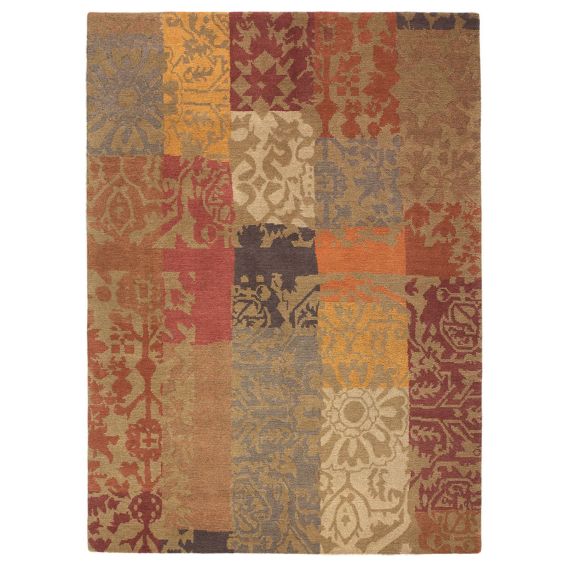 Kodari Patchwork 194003 rugs in Red and Orange by Brink & Campman