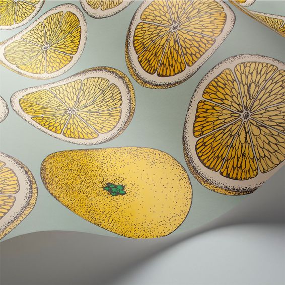 Arance Wallpaper 24048 by Cole & Son in Lemon Seafoam