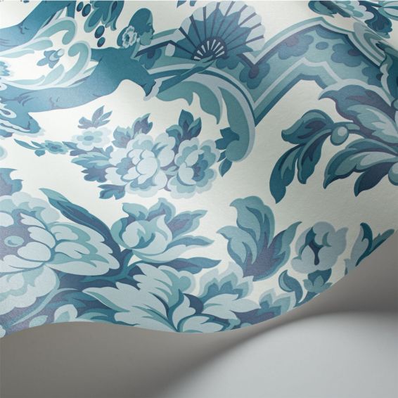 Lola Wallpaper 13042 by Cole & Son in Petrol Blue