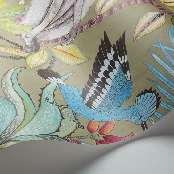 Savuti Wallpaper 1005 by Cole & Son in Old Olive Green
