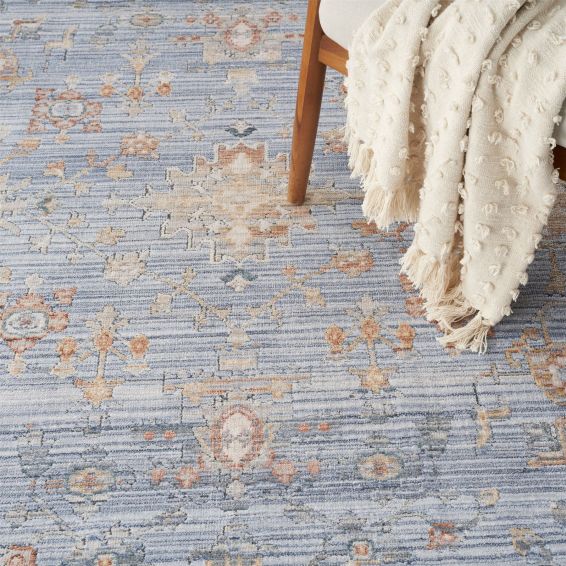 Elegant Heirlooms ELH02 Traditional Persian Rugs by Nourison in Blue Ivory