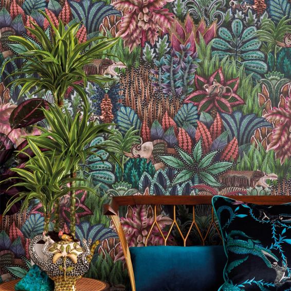 Singita Wallpaper 7035 by Cole & Son in Viridian Multi