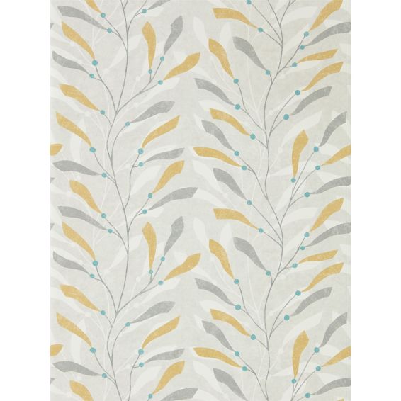 Sea Kelp Wallpaper 216568 by Sanderson in Ochre Slate