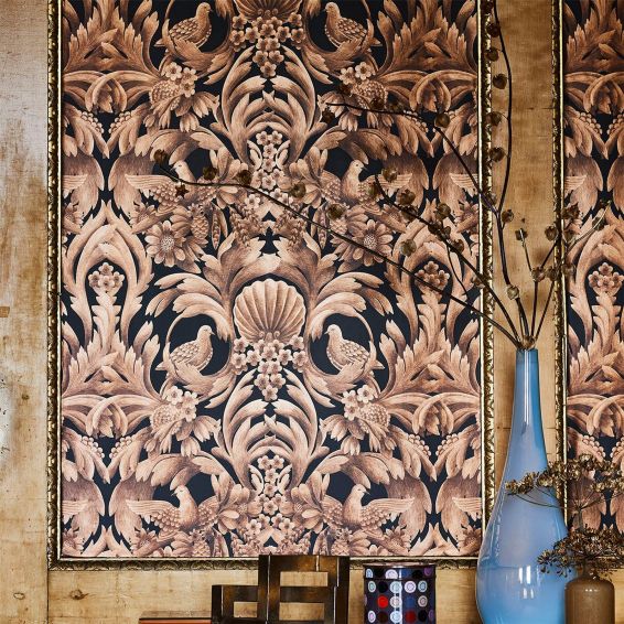 Gibbons Carving Wallpaper 9018 by Cole & Son in Metallic Bronze