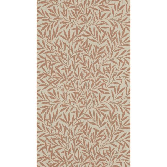 Willow Leaf Wallpaper 210381 by Morris & Co in Russet Red