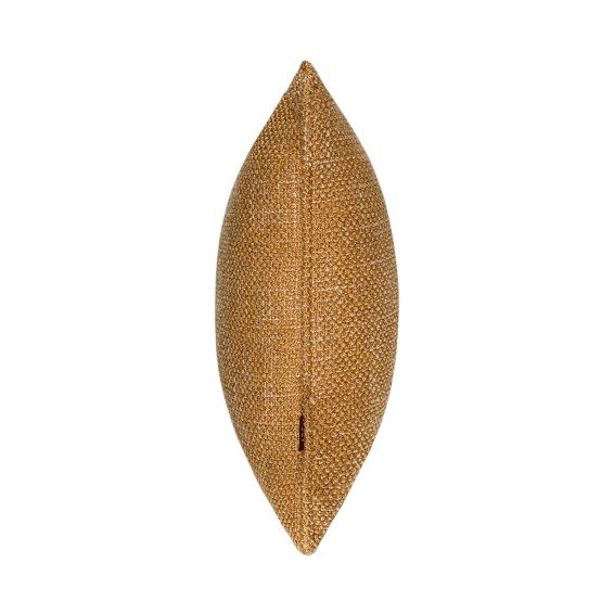 Hadley Bolster Textured Jacquard Cushion in Mustard Yellow