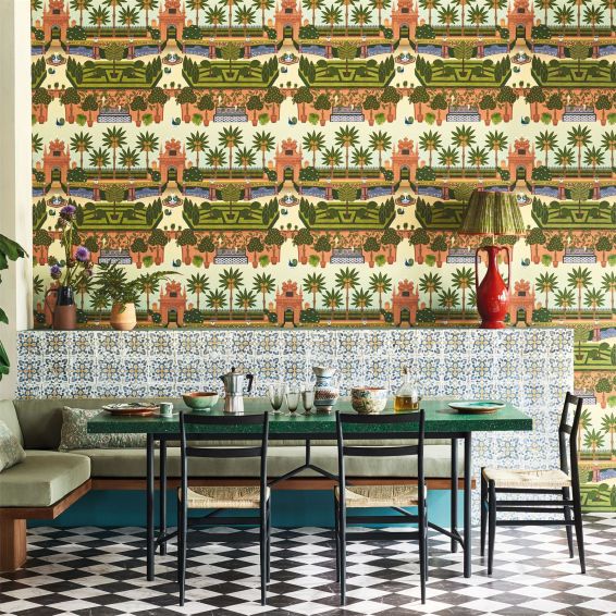 Alcazar Gardens Wallpaper 117 7020 by Cole & Son in Multi Colour