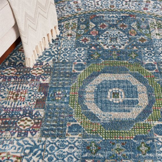 Ankara Global Vintage Rugs ANR17 by Nourison in Ivory Light Blue